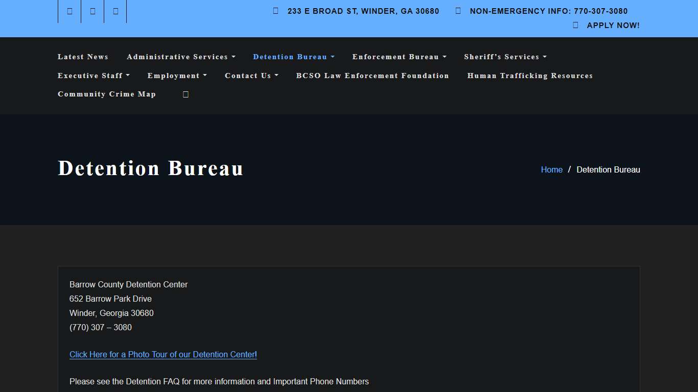 Detention Bureau – BCSO